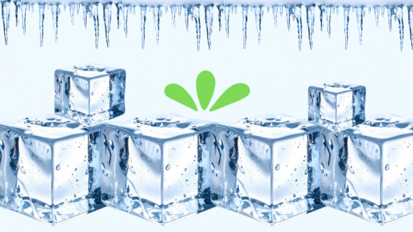 Παγωμένα γλυπτά με αλάτι & χρώμα